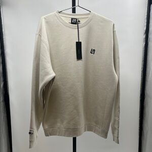 Men's Crewneck Sweatshirt in Light Beige  LN4